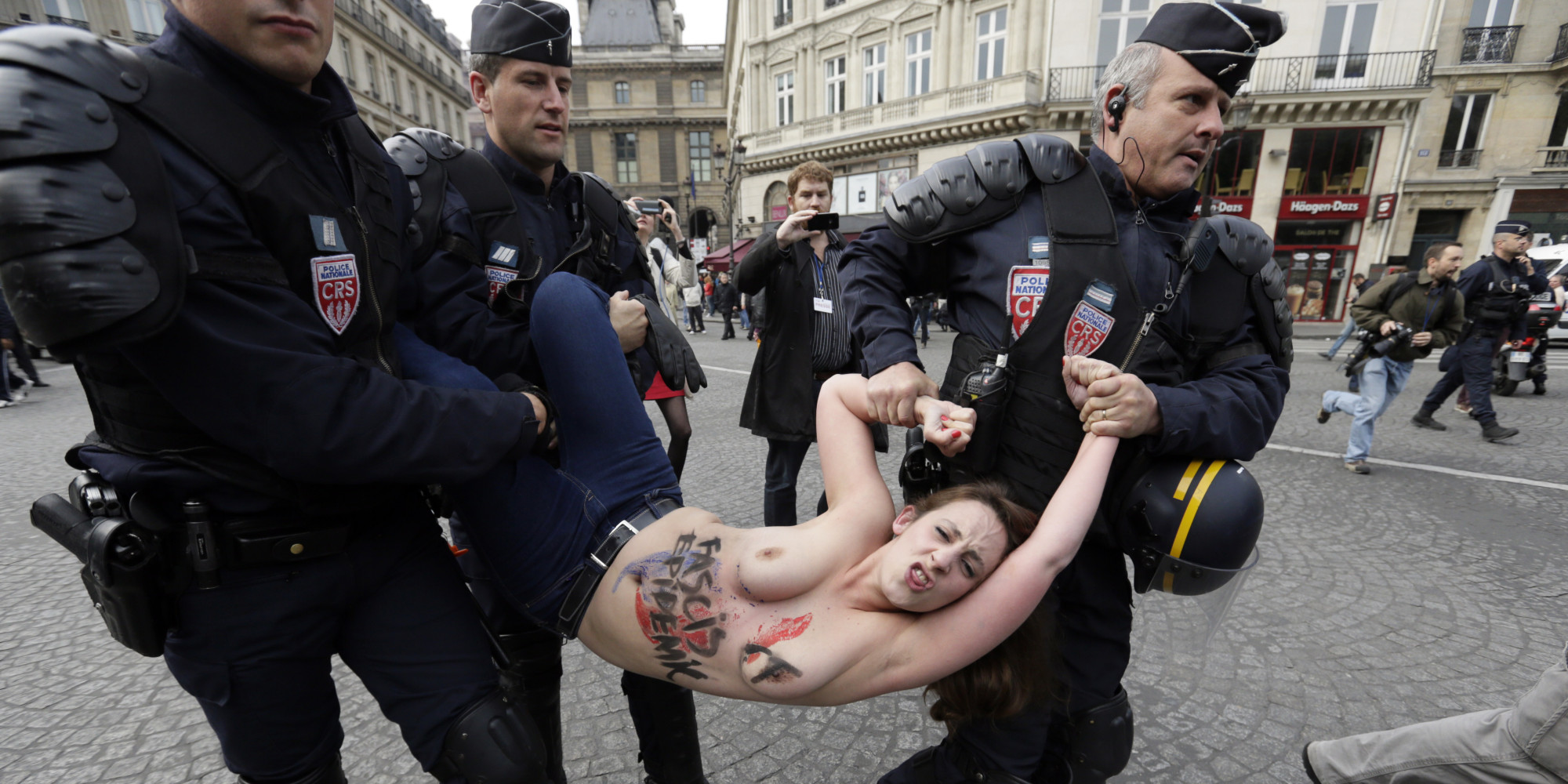 FRANCE-MAYDAY-FN-FEMEN